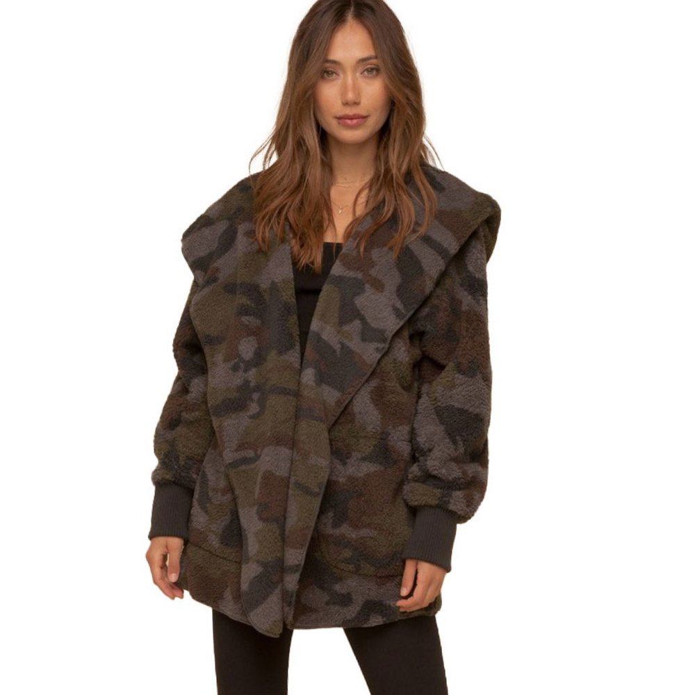 Camo Hooded Sherpa